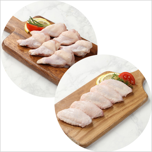 [냉장] 닭봉1kg + 닭윙1kg 국내산　